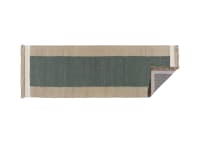 Blocky Linen Runner 80 x 240 cm in Teal
