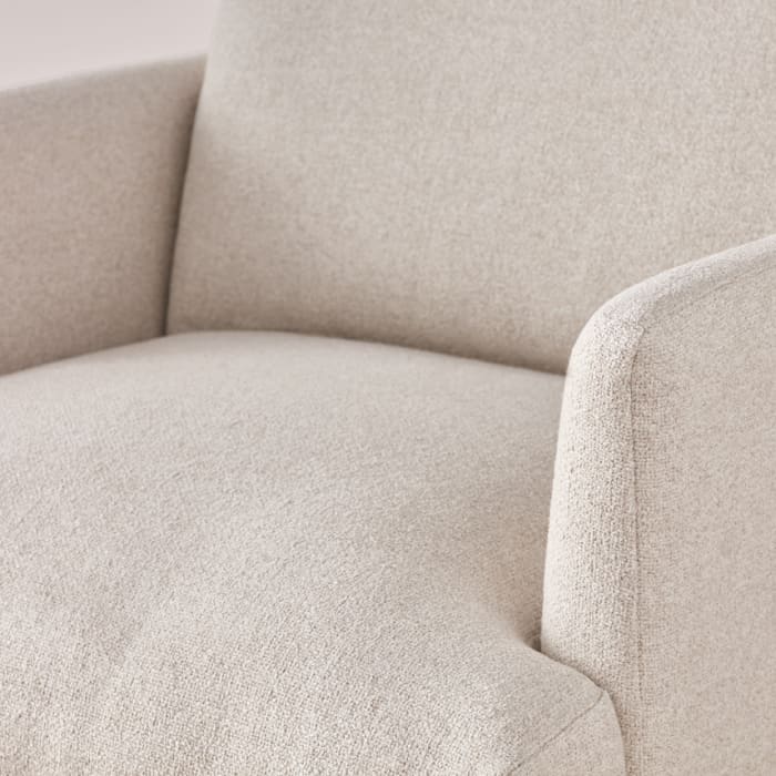 Jeffers Armchair in Whipped Cream White Boucle