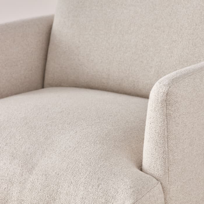Jeffers Armchair in Whipped Cream White Boucle