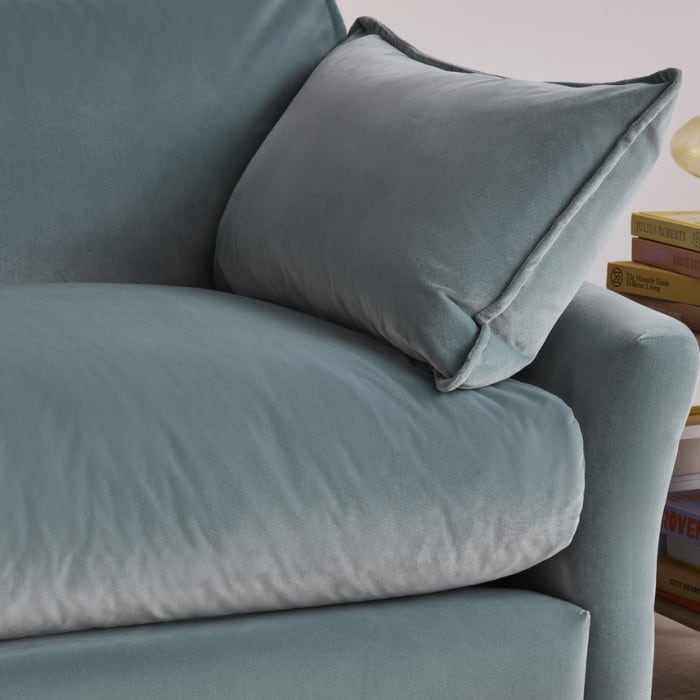 Brioche Sofa Bed in Tidepool Teal Velvet