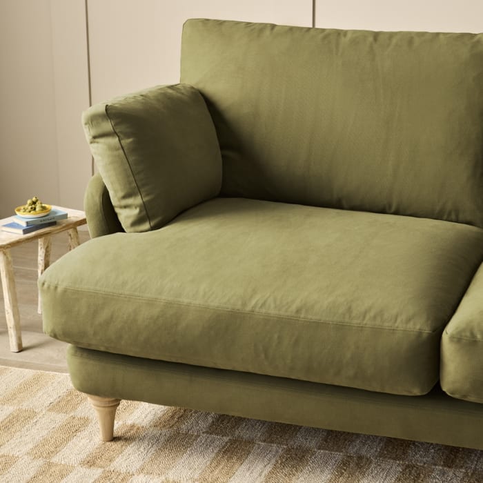 Smithy Sofa in Pressed Olives Green Twill
