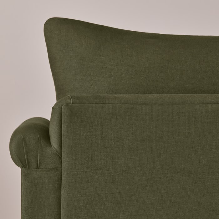 Queenie Sofa Bed in Waxed Jacket Green Linen