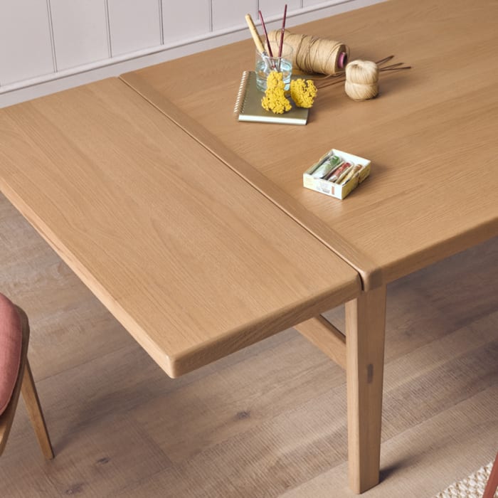 BARNEY LIGHT OAK EXTENDING TABLE 2