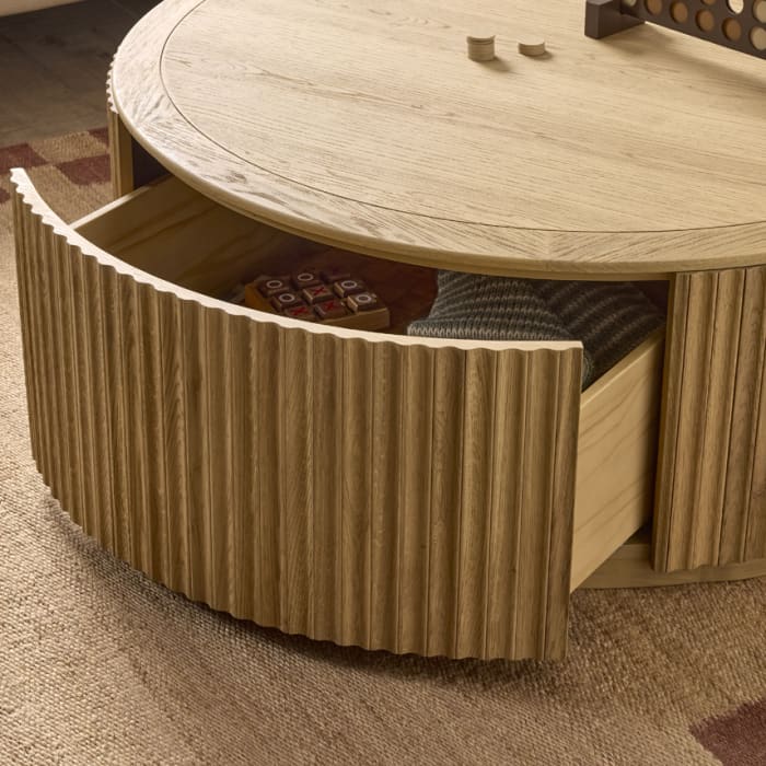 BOBBIN COFFEE TABLE LIGHT OAK 27