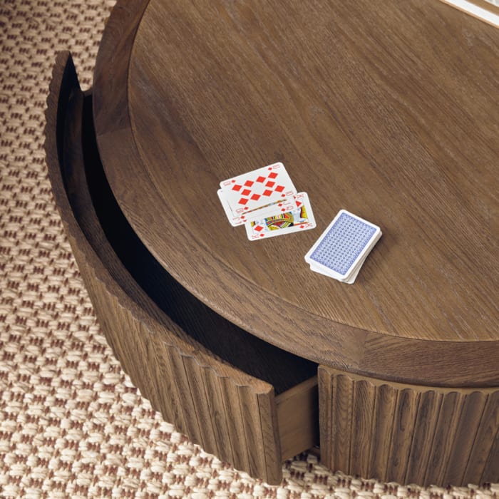 Bobbin Coffee Table Dark Oak 3