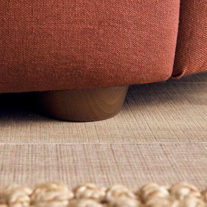 Curvella Sofa in School Satchel Brown Linen