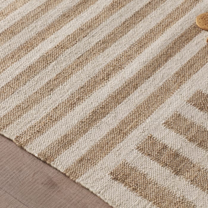DOUBLE STRIPEY JUTE RUG 03 004