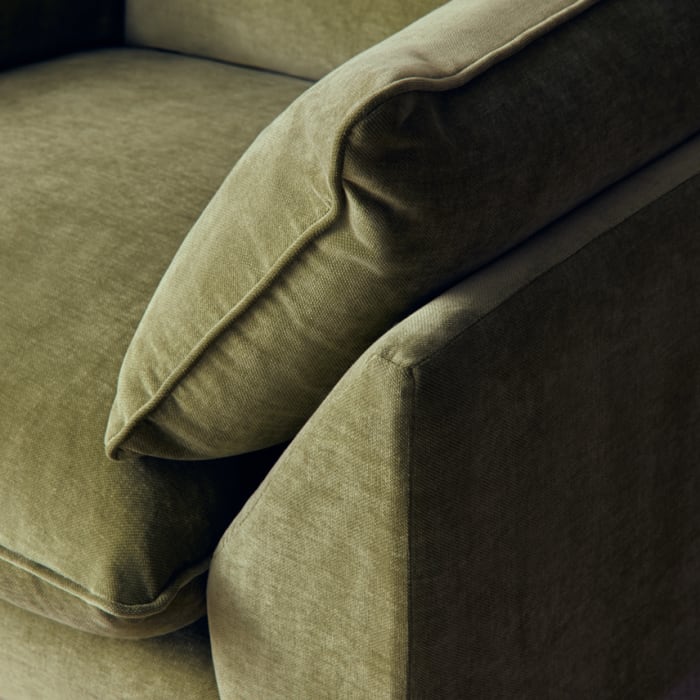 Slow Riser Armchair in Waxed Jacket Green Chenille