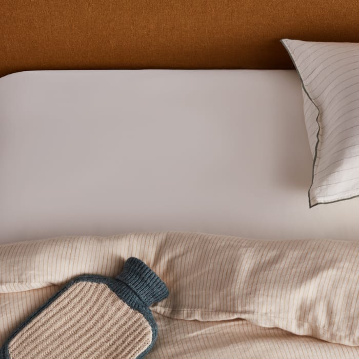 Easy Cotton Fitted Sheet Double in Icing Sugar