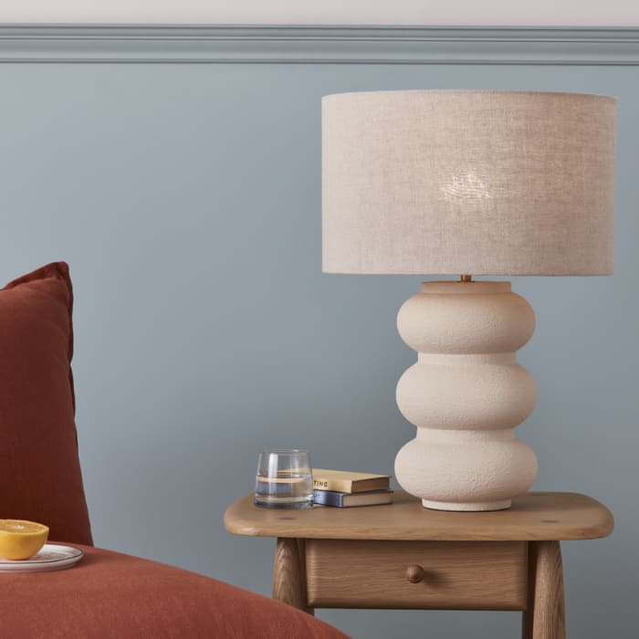 Triple Scoop Ceramic Lamp - Large - Sandcastle Beige