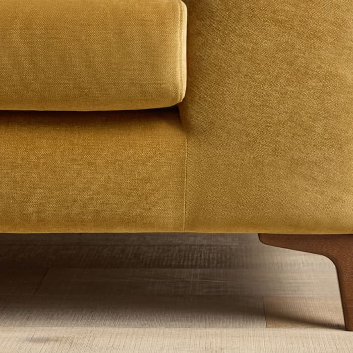 La Dolce Seater Corner Sofa in Treacle Tart Yellow Chenille