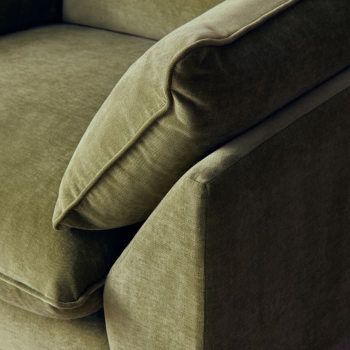 Slow Riser Armchair in Waxed Jacket Green Chenille