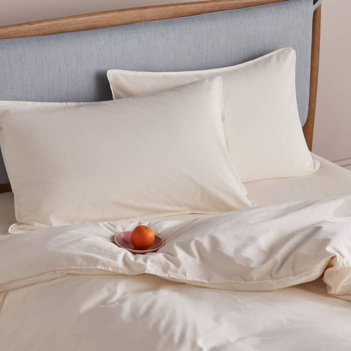 Easy Cotton Set of 2 Pillowcases in Oat Milk