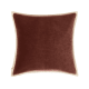 Bordy Edge Velvet Cushion 43 x 43 cm in Brown