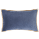 Bordy Edge Velvet Cushion 40 x 66 cm in Blue