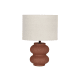 Double Scoop Ceramic Lamp - Small - Cinnamon Sticks Orange