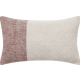 Marley Linen Block Cushion - 40x66 - Conker Clash Brown