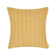 Stripey Stitch Linen Cushion  - 43x43 - Buffed Beeswax Yellow