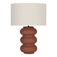Triple Scoop Ceramic Lamp - Large - Cinnamon Sticks Orange