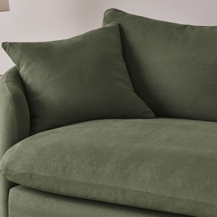 Curvella Corner Sofa in Battered Shed Clever Linen