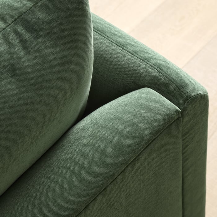 Squishmeister Sofa in Secret Garden Green Chenille
