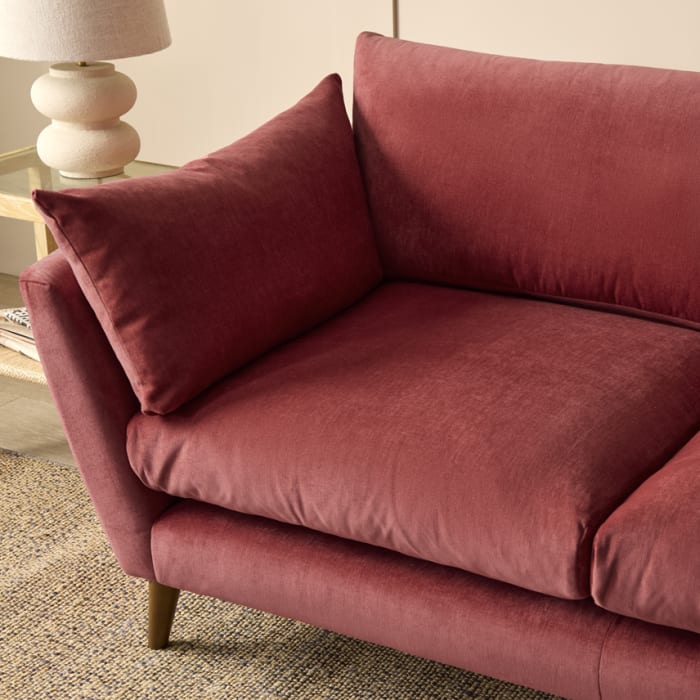Groover Sofa in Toffee Apple Red Chenille