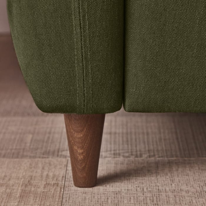 Squishmeister Sofa Bed Flat-Pack in Waxed Jacket Green Linen