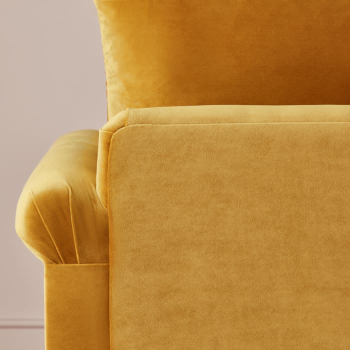 Queenie Love Seat in Butterscotch Clever Velvet