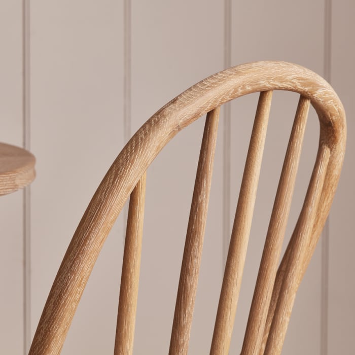 Pair of Chortler Kitchen Chairs in Whitewashed Oak
