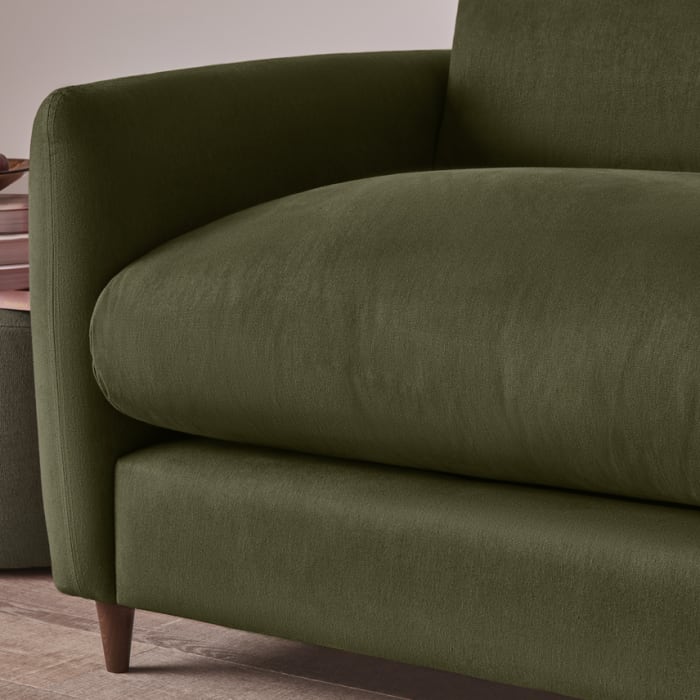 Squishmeister Sofa Bed Flat-Pack in Waxed Jacket Green Linen