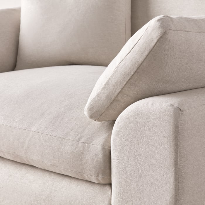 Cuddle Muffin Love Seat in Egg Box Beige Linen