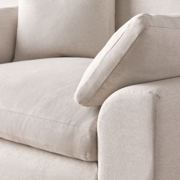 Cuddle Muffin Love Seat in Egg Box Beige Linen