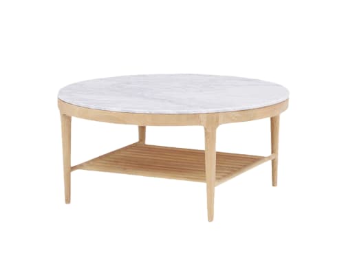 Marmo Coffee Table - Standard - Whitewashed Oak
