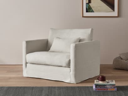Bruges Armchair in Egg Box Beige Linen