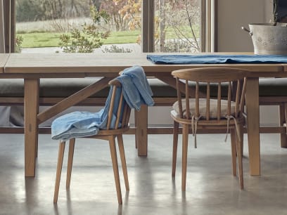 Pair of Drummer Kitchen Chairs in Light Oak