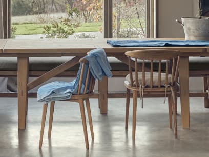 Pair of Drummer Kitchen Chairs in Light Oak
