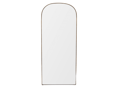 Tall Real Deal Arch Mirror in Brass