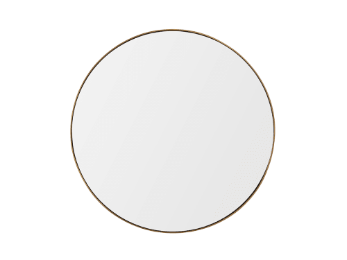 Real Deal Round Medium Mirror in Vintage Brass