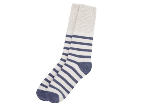 3-6 Sockins Sofa Sock in Stripe in Dark Blue Stripe