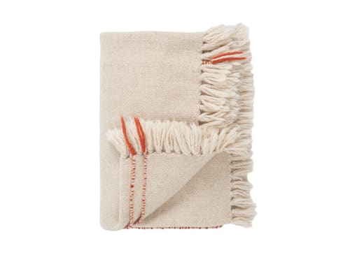 Slubby Knit Blanket in Burnt Orange