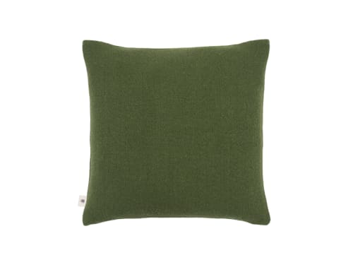 Nuzzler Merino Wool Cushion 43 x 43 cm in Moss Green