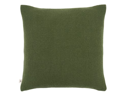 Nuzzler Merino Wool Cushion 60 x 60 cm in Moss Green