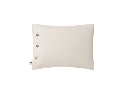 Easy Buttons Linen Cushion  30 x 40 cm in Chalk