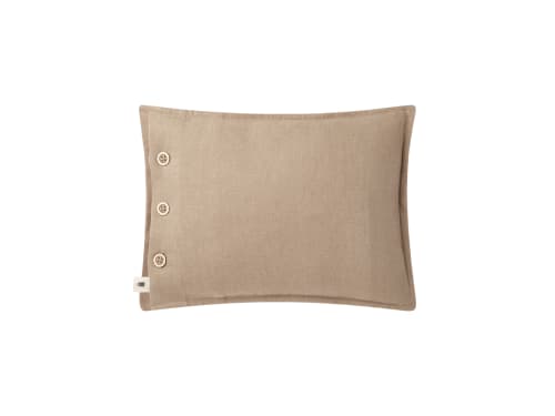 Easy Buttons Linen Cushion  30 x 40 cm in Natural