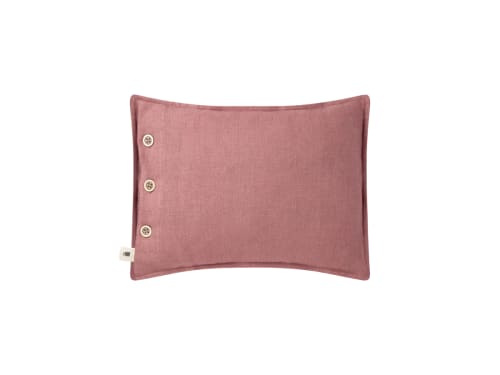 Easy Buttons Linen Cushion  30 x 40 cm in Pink