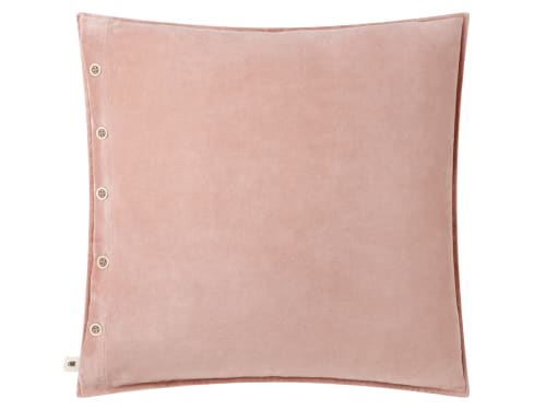 Easy Buttons Velvet Cushion 60 x 60 cm in Light Pink