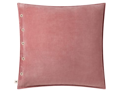 Easy Buttons Velvet Cushion 60 x 60 cm in Pink