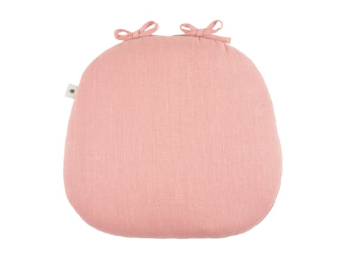 Soft Scoop Linen Seat Pad in Pink