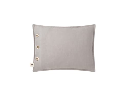 Easy Buttons Linen Cushion  30 x 40 cm in Grey