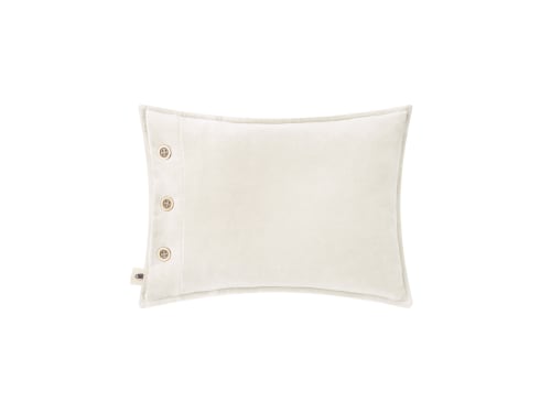Easy Buttons Velvet Cushion 30 x 40 cm in Chalk